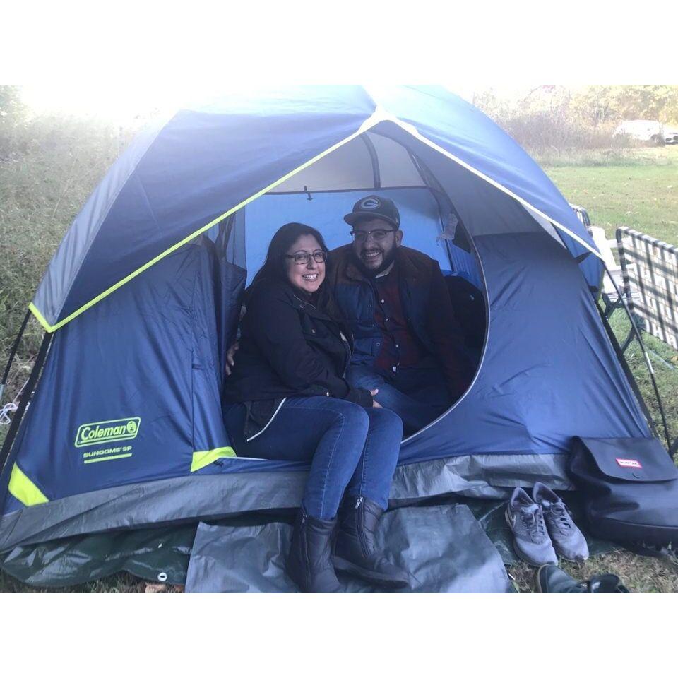 The first time we camped together!