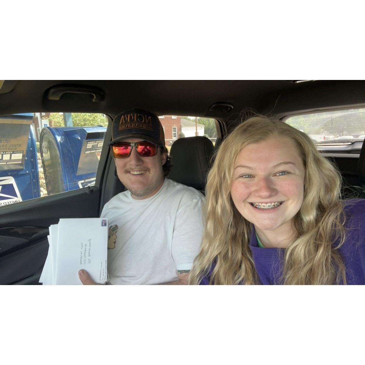 Sending out our wedding invites!