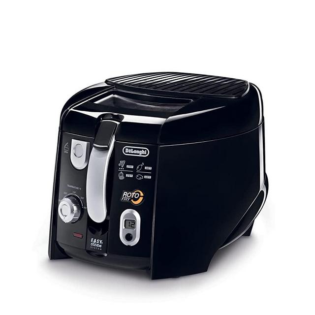 De'Longhi D895 DeLonghi D28313UXBK Roto Deep Fryer, Black/Silver, 12.2 x 9.45 x 14.17 inches