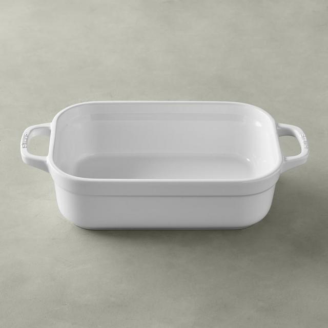 Staub Stoneware Rectangular Baker, 7" x 10", White