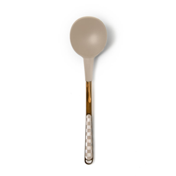 Mackenzie Childs Mocha Check Ladle