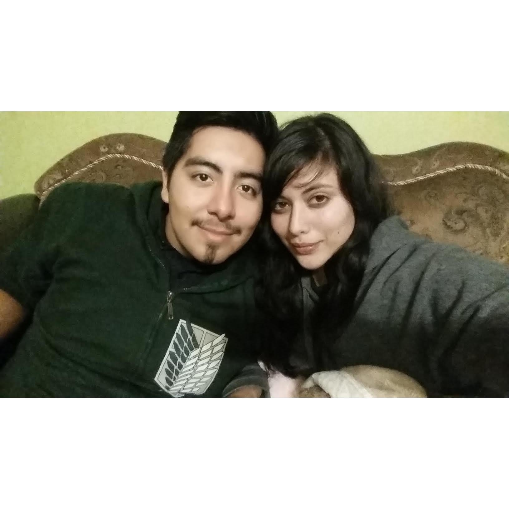 One of our first photos together as a couple, we look so different!