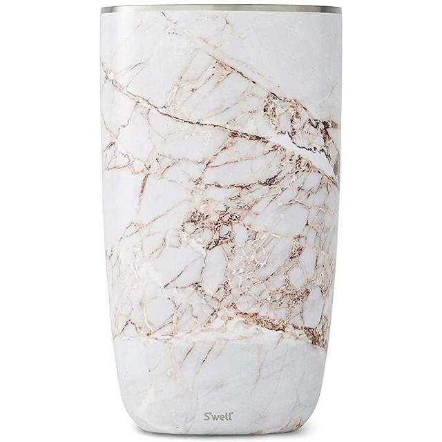S'well Wine Chiller Carafe, Fits Most 750ml Bottles, Calacatta Gold