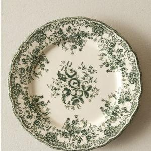 FLORAL EARTHENWARE DESSERT PLATE