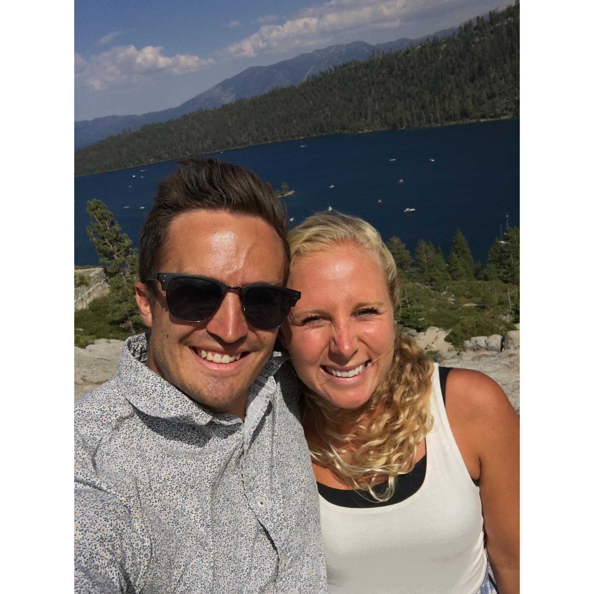 We took this selfie right before Tucker got down on one knee!