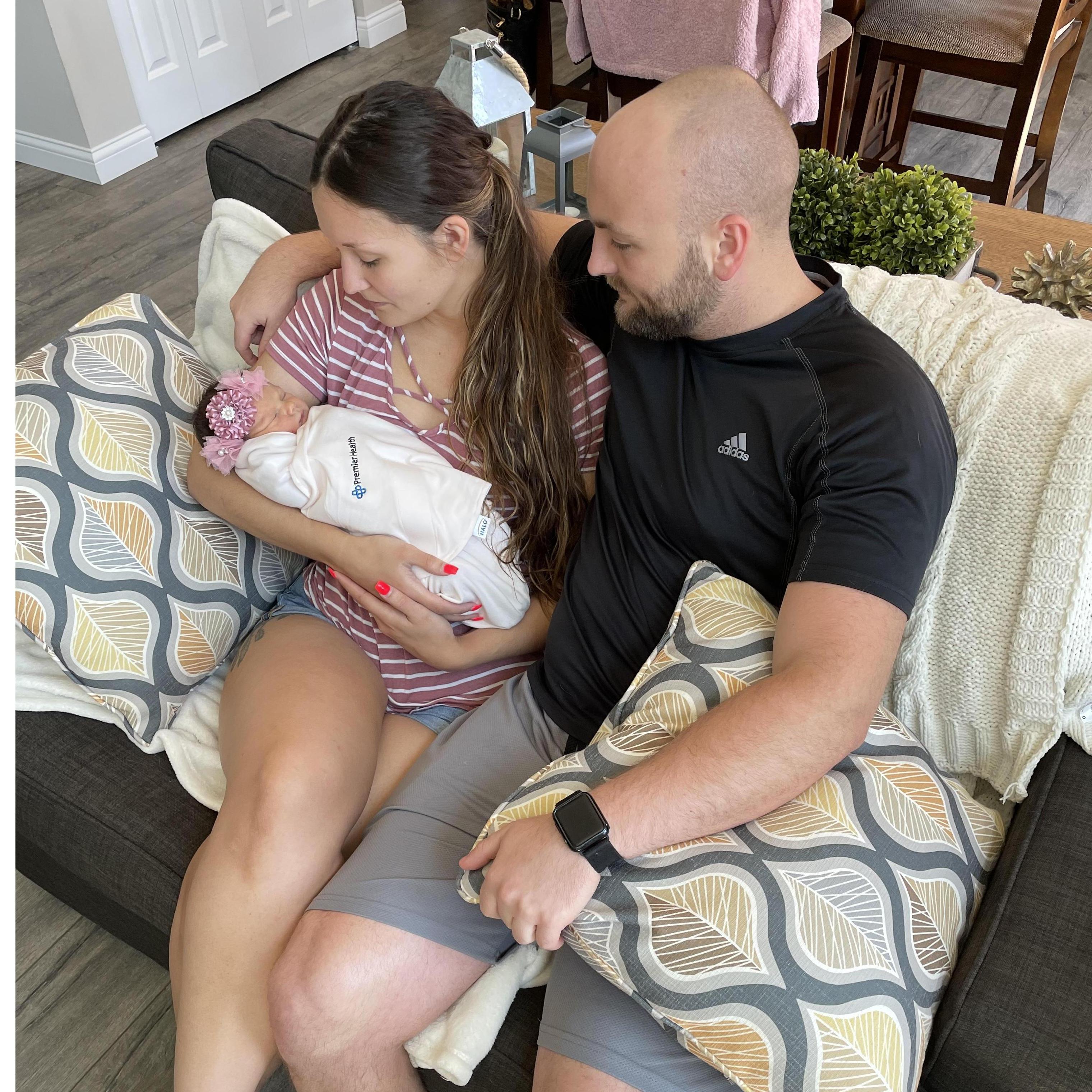 Holding our niece, Norah Grace.