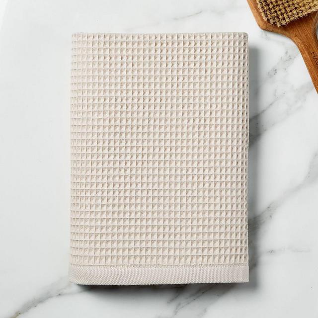 Organic Waffle Towel, Bath Towel, Oatmeal