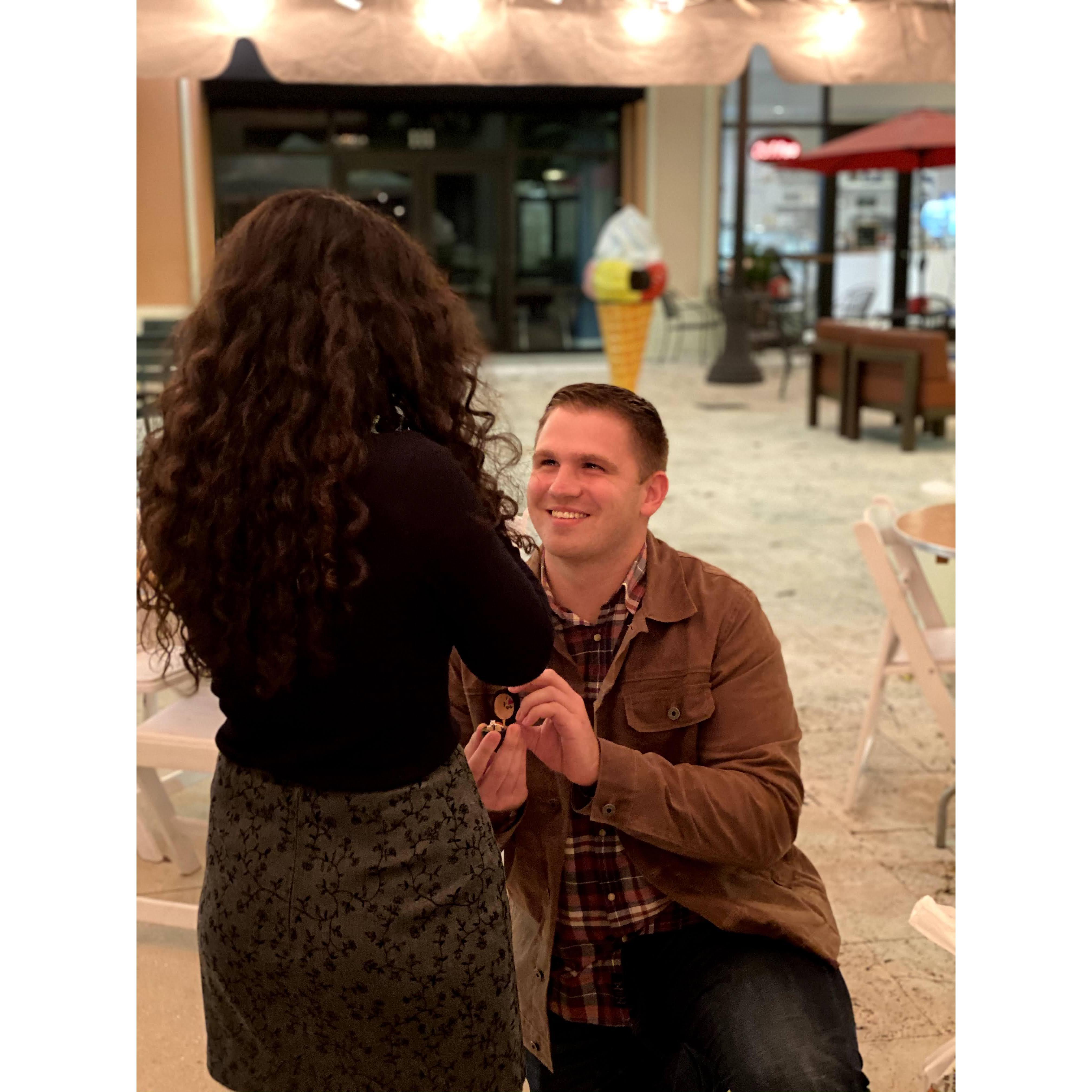 When Casey asked me to marry him!