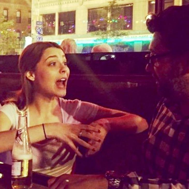 The night we met, the bartender took this photo!