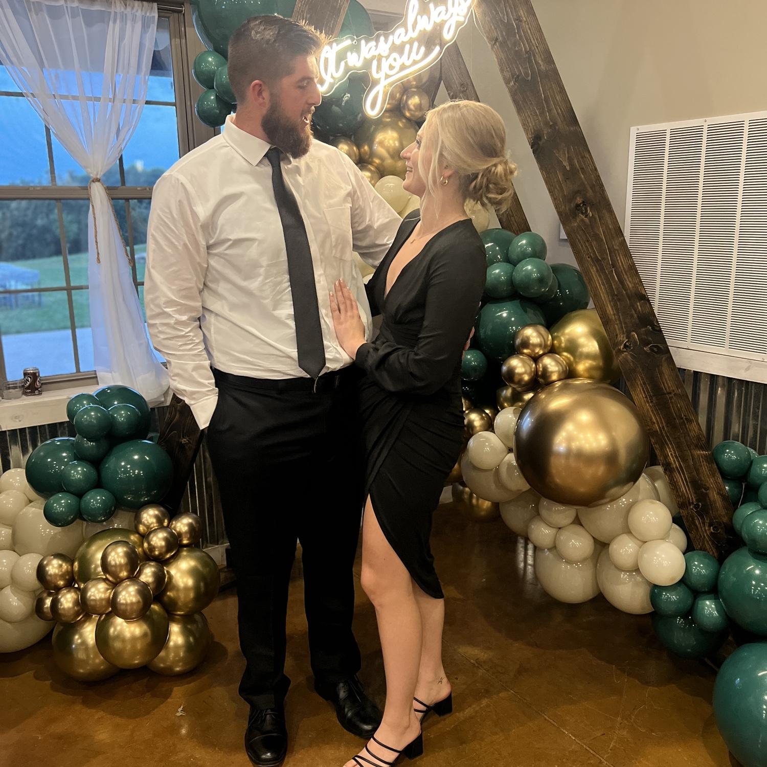 The Ott Wedding where we both won the garter and bouquet toss! We got engaged three months later!