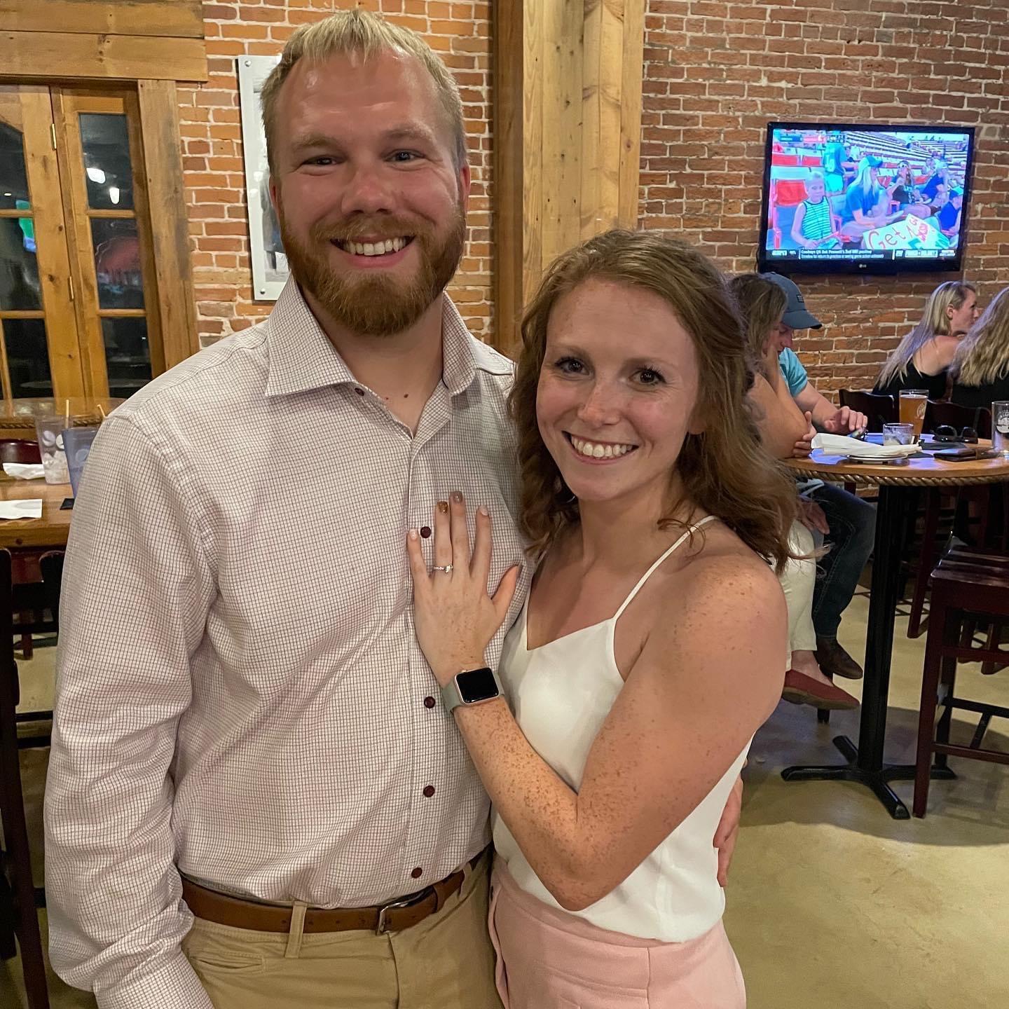 After the proposal we met up with family at a bar in Galena to celebrate!