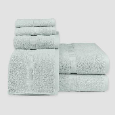 6pc Genesis Bath Towel Set Aqua - Loft by Loftex