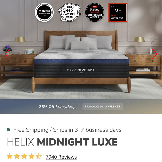HELIX MIDNIGHT LUXE mattress