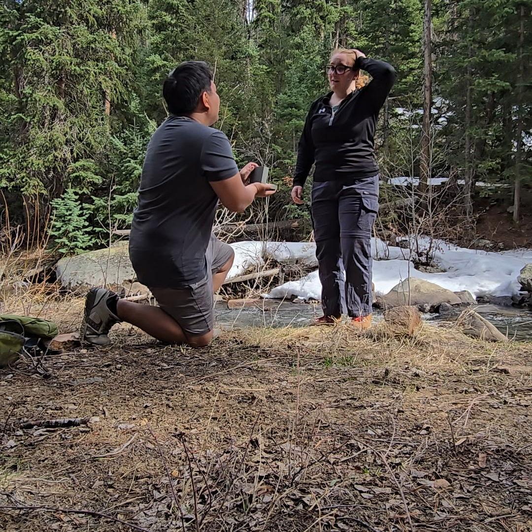 April 2025 - Kevin proposed on a hike