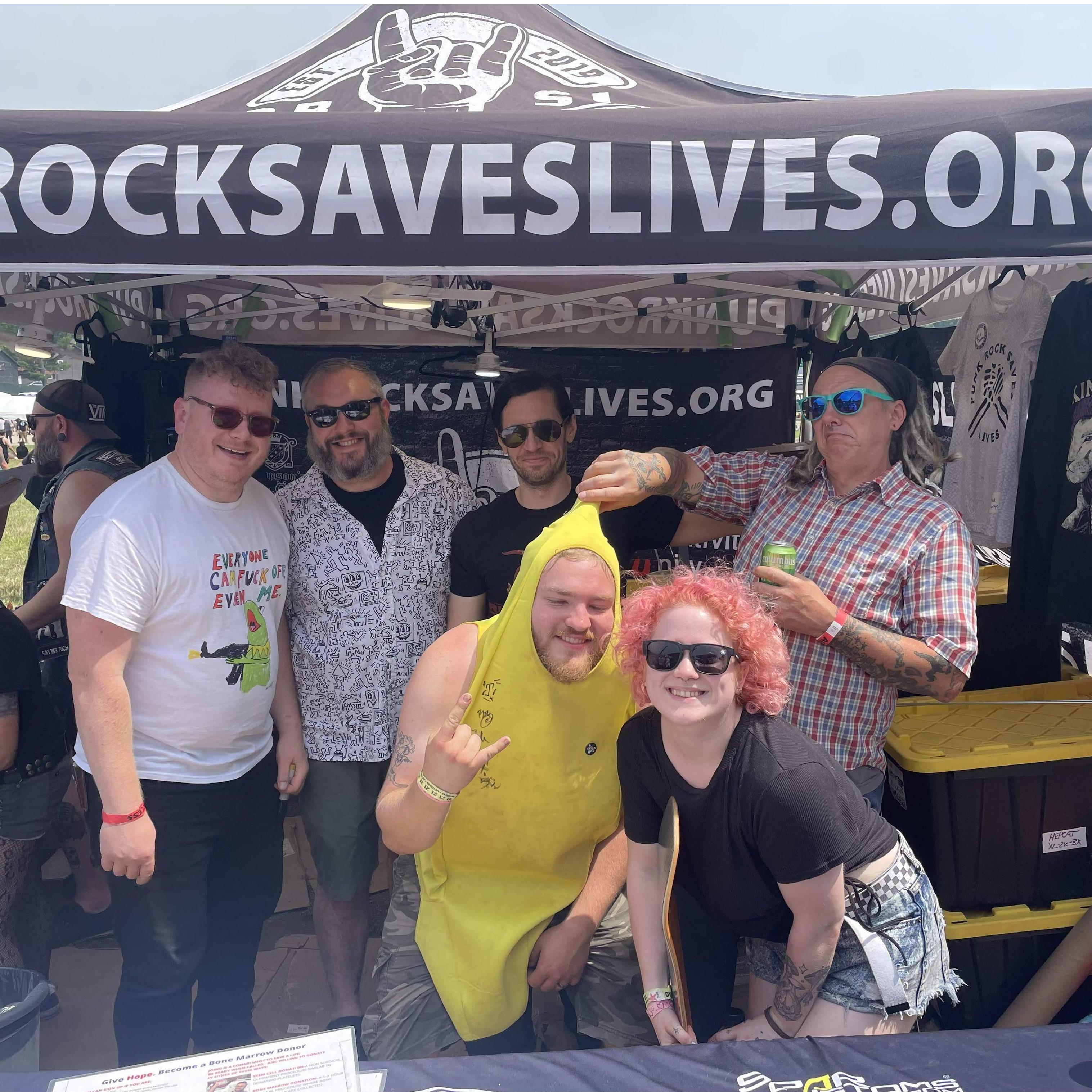 Meeting one of our favorite punk bands at our first music festival