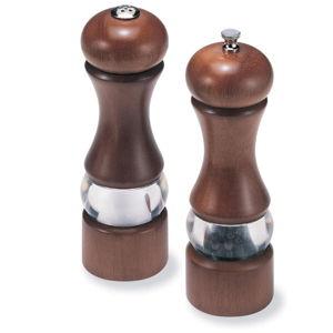 Olde Thompson 6 Caffe Wood Pepper Mill and Salt Shaker Set