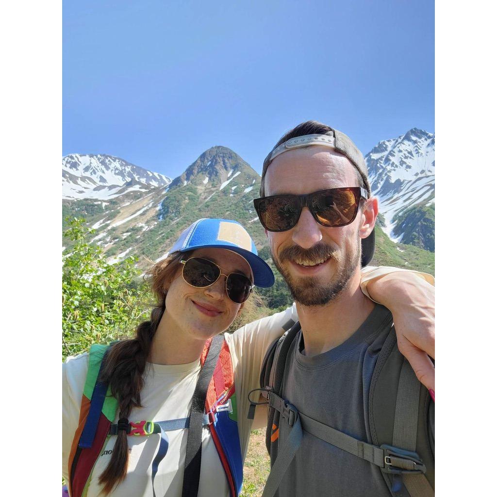 hiking together in Seward Alaska