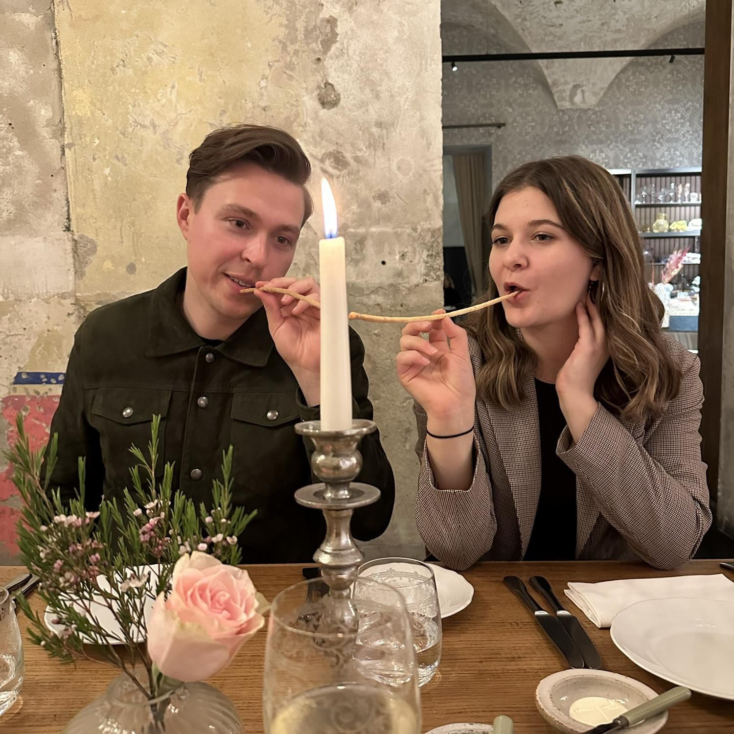 Enjoying a meal in Florence in 2023