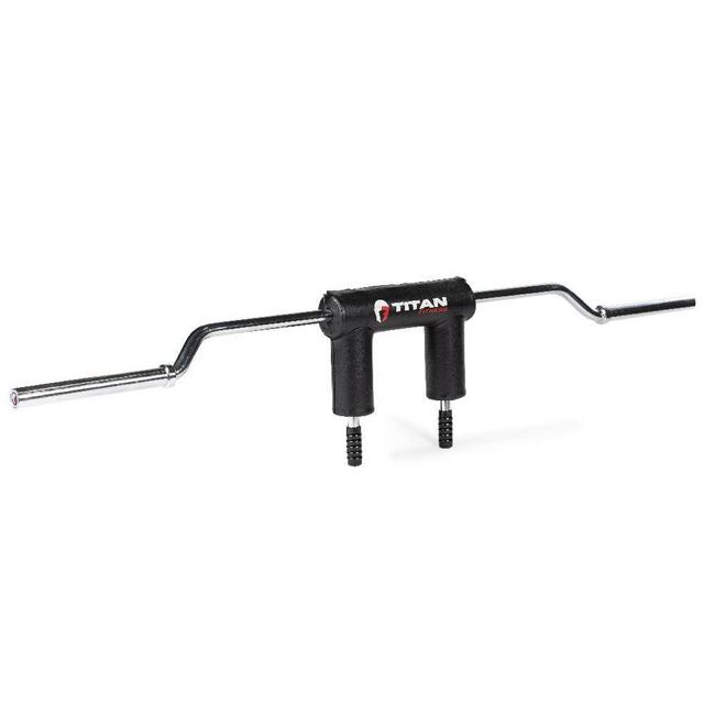 Titan Fitness Safety Squat Olympic Bar, 1,500 LB Capacity with Shoulder and Arm Pads