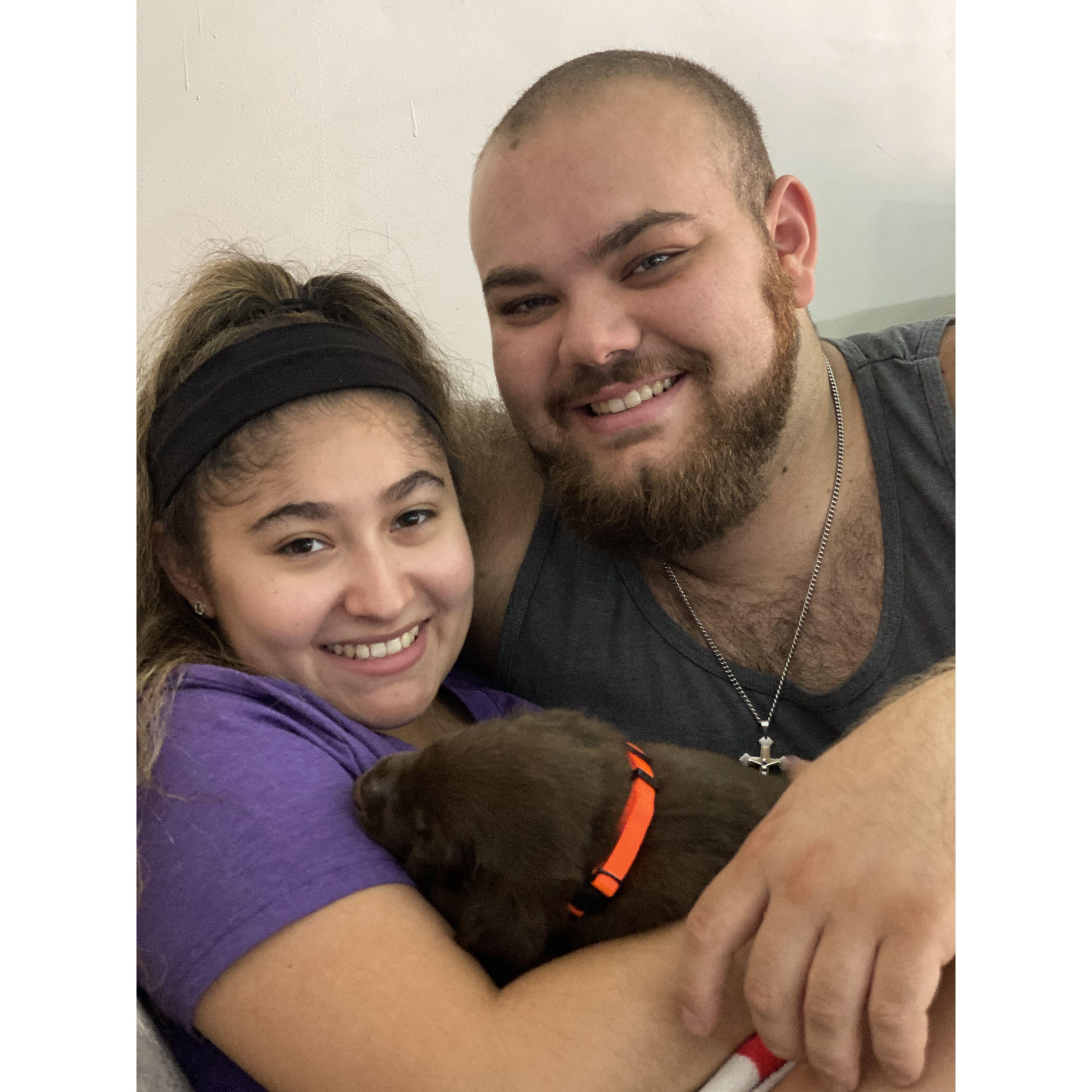 July 25th 2020: 1st Family Pic with our new little baby pup Maui :)