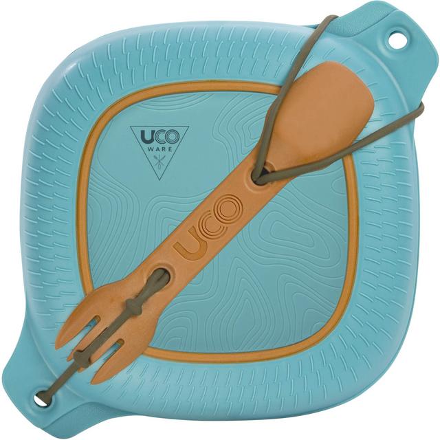 UCO 4-Piece Camping Mess Kit with Bowl, Plate and 3-in-1 Spork Utensil Set