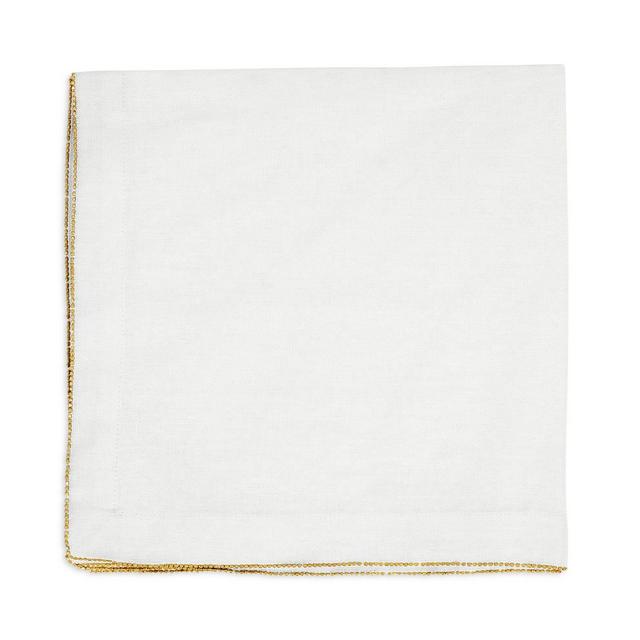 Michael Aram Matte Brass Beaded Dinner Napkin, Set of 4