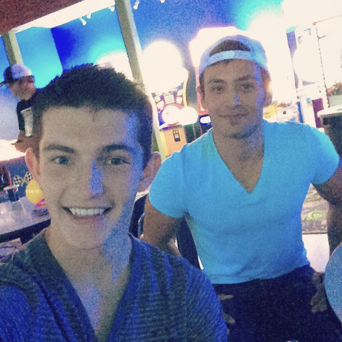 First photo together, 2013. Ghetto bowling ally.