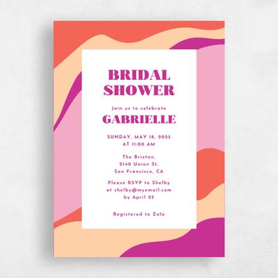 Fuchsia, Pink Wedding Wedding Shower Invitation - Laula Portrait
