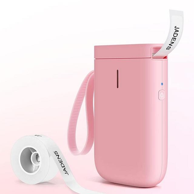 Label Maker Machine, D11 Portable Bluetooth Printer for Labeling, Home, Office, Organization, Mini Label Maker Machine with Tape, Multiple Templates Available for Phone, Handheld Labeler, Pink