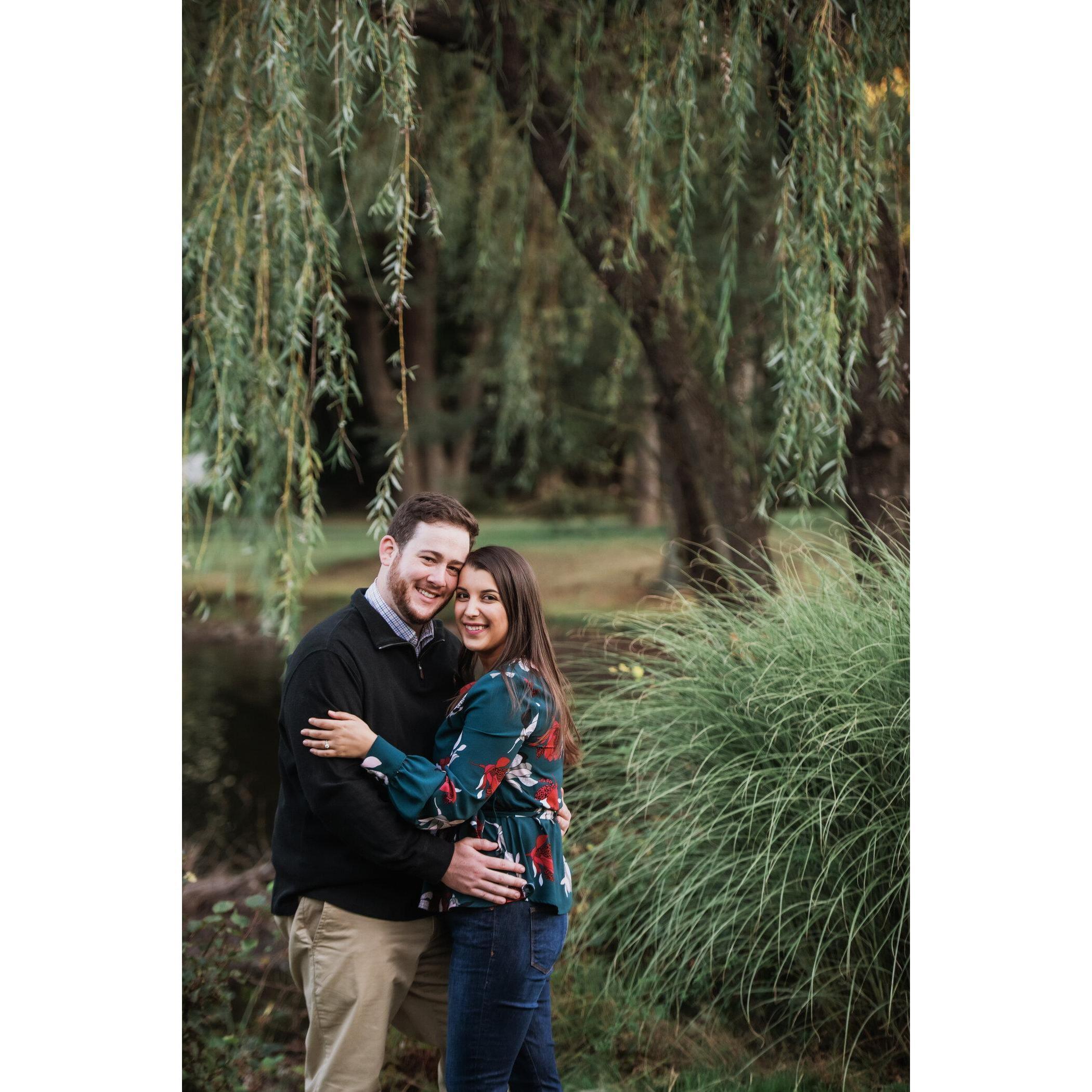 Engagement shoot at Fairfield University