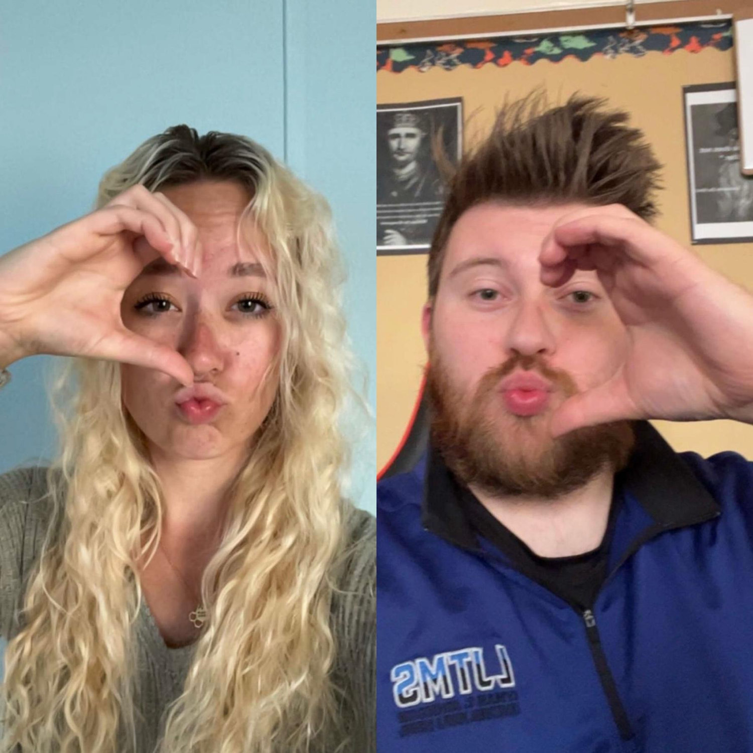 A photo we made from one of our many FaceTime calls!