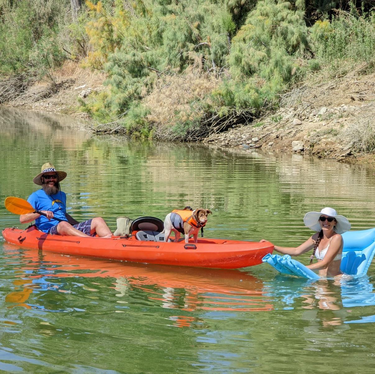 Stan and Kalyn at the river for their Joint Batch party, May 4th