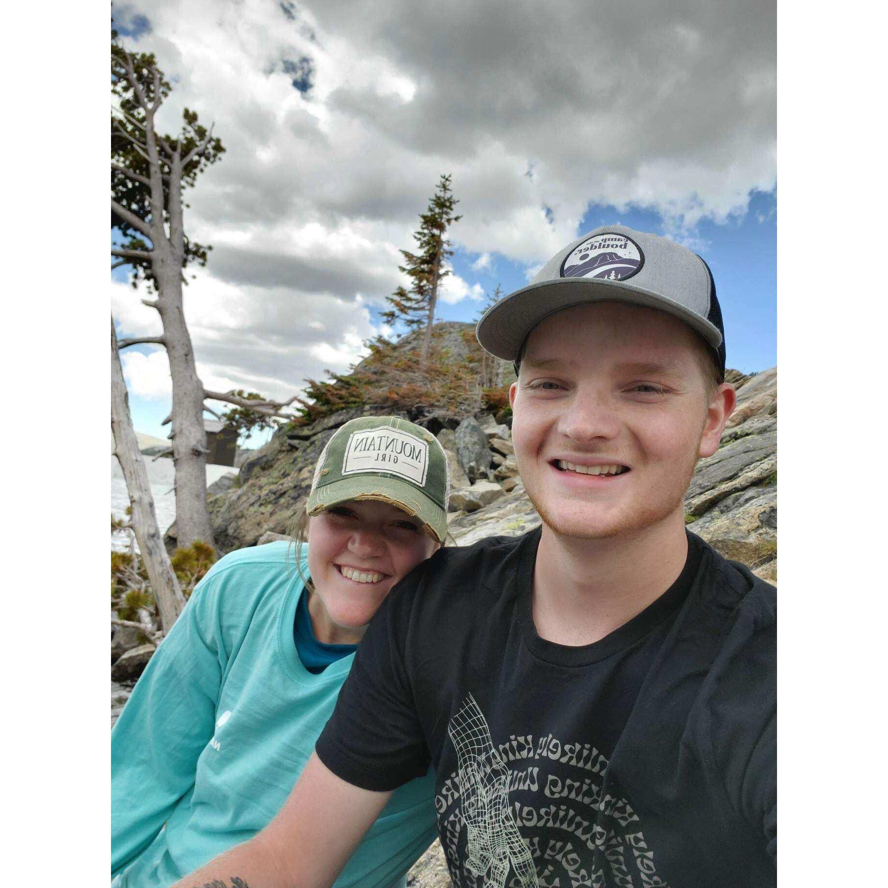 This photo was taken on our first hike together at Glacier Lake!