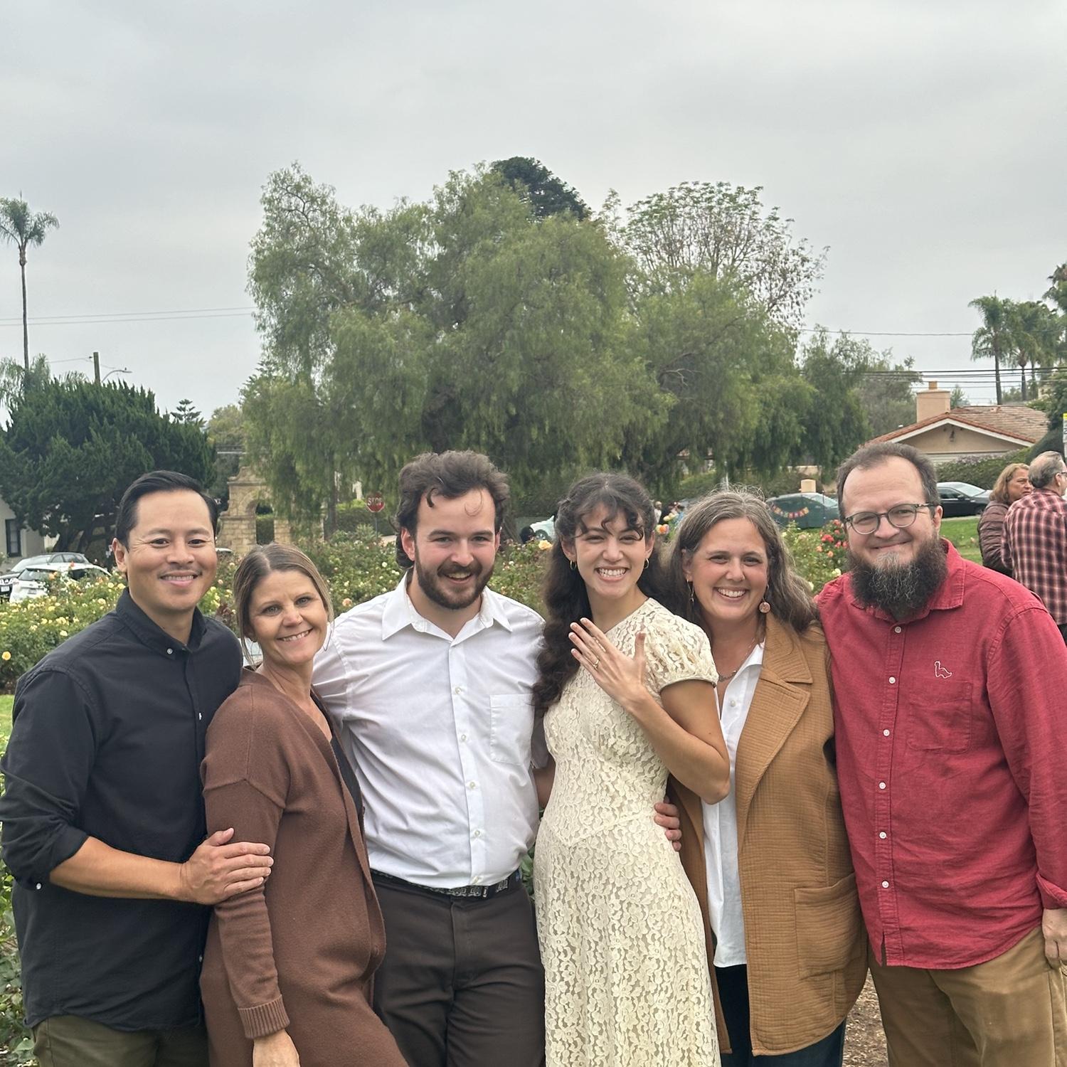 The engaged couple and the future in-laws!