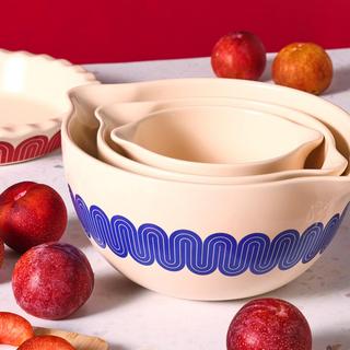 Stir Crazy 3-Piece Ceramic Nesting Mixing Bowl Set