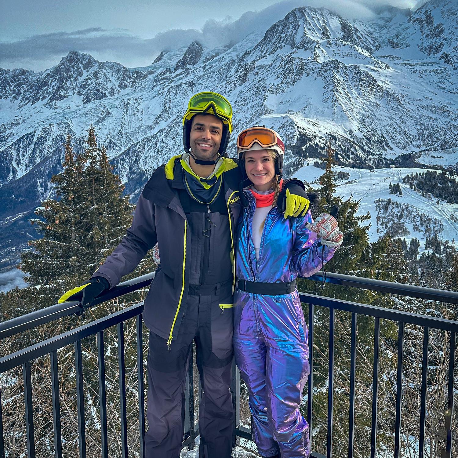 Skiing in Chamonix, France