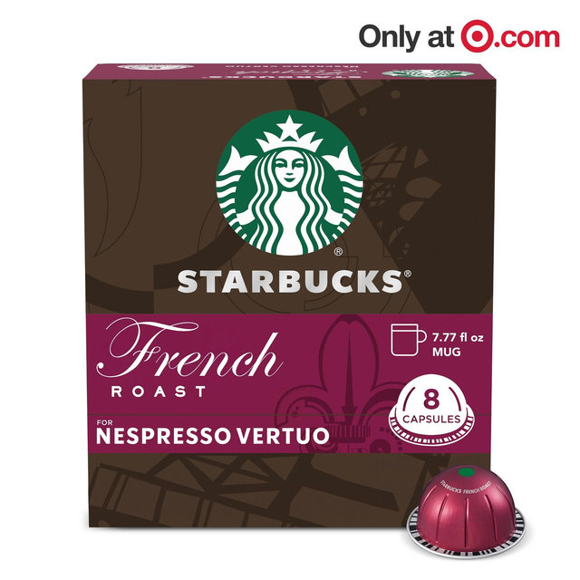 Starbucks By Nespresso Vertuo Line Pods Dark Roast Coffee French Roast - 8ct/4.4oz