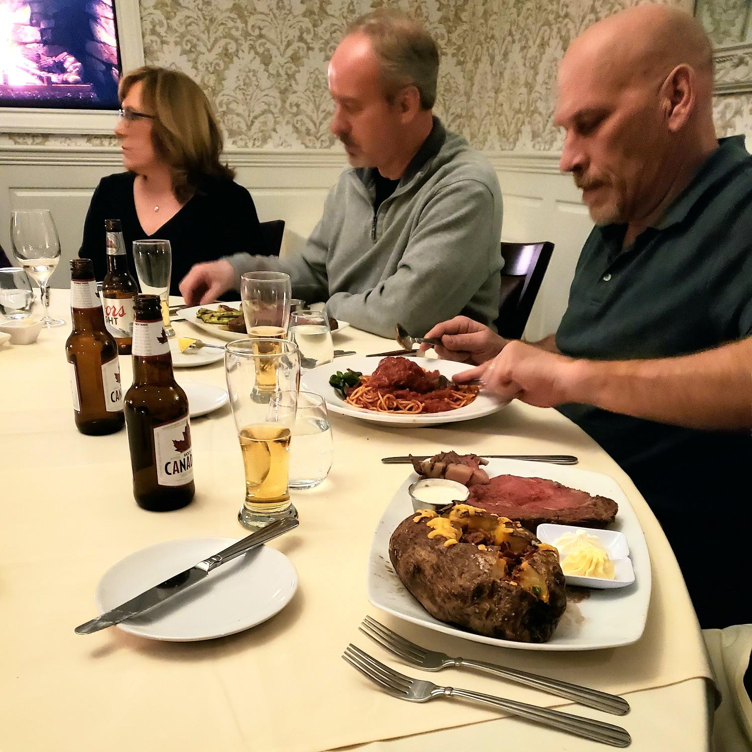 #boetcherputaringonit 
#engagementdinner
our engagement at Salvatores! 1/21/2020
**side note: look at the size of that potato!