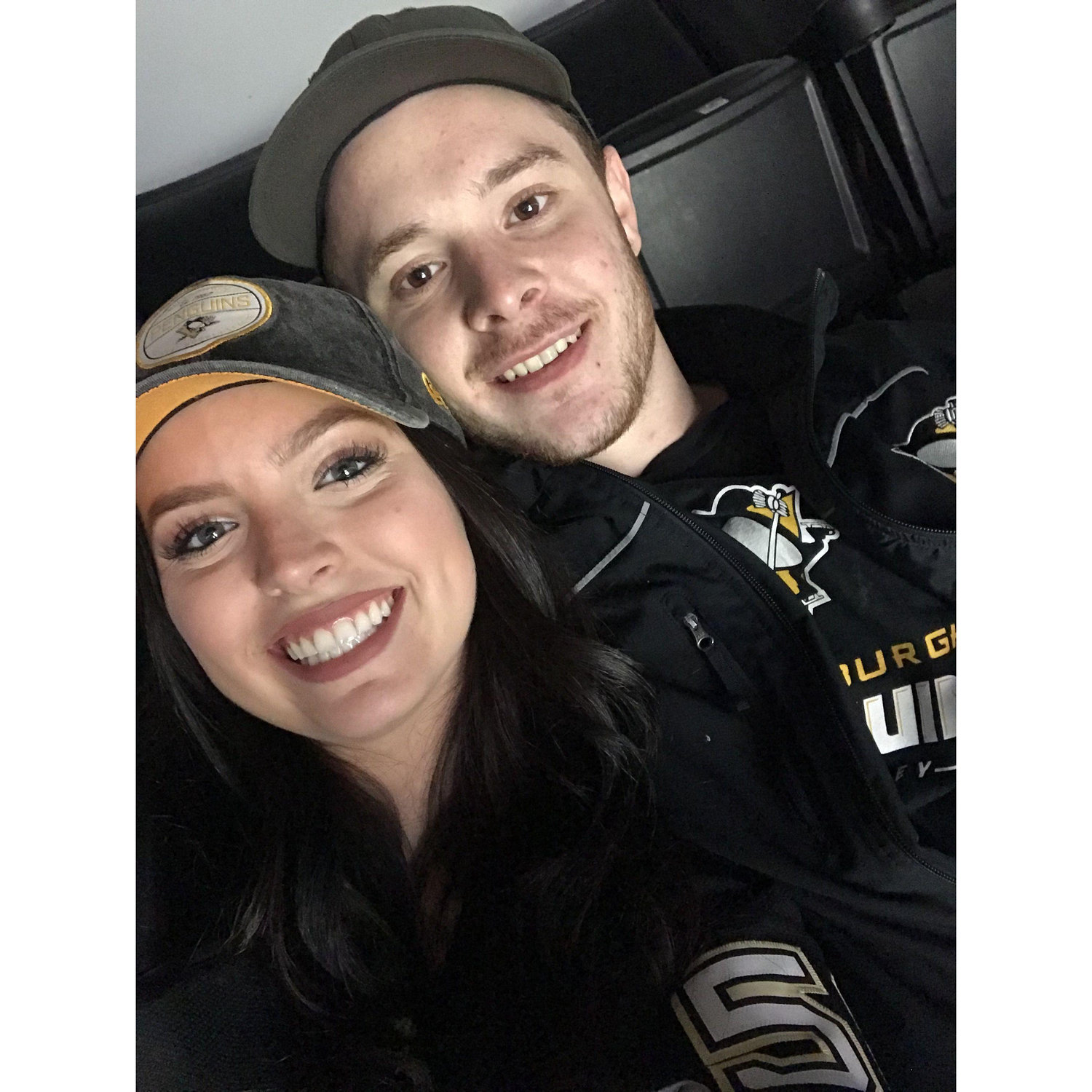 Cheering on the Pens on the west coast