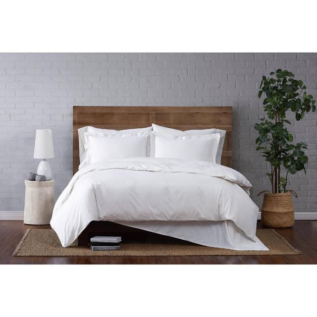 3pc King Classic Cotton Duvet Set White - Brooklyn Loom