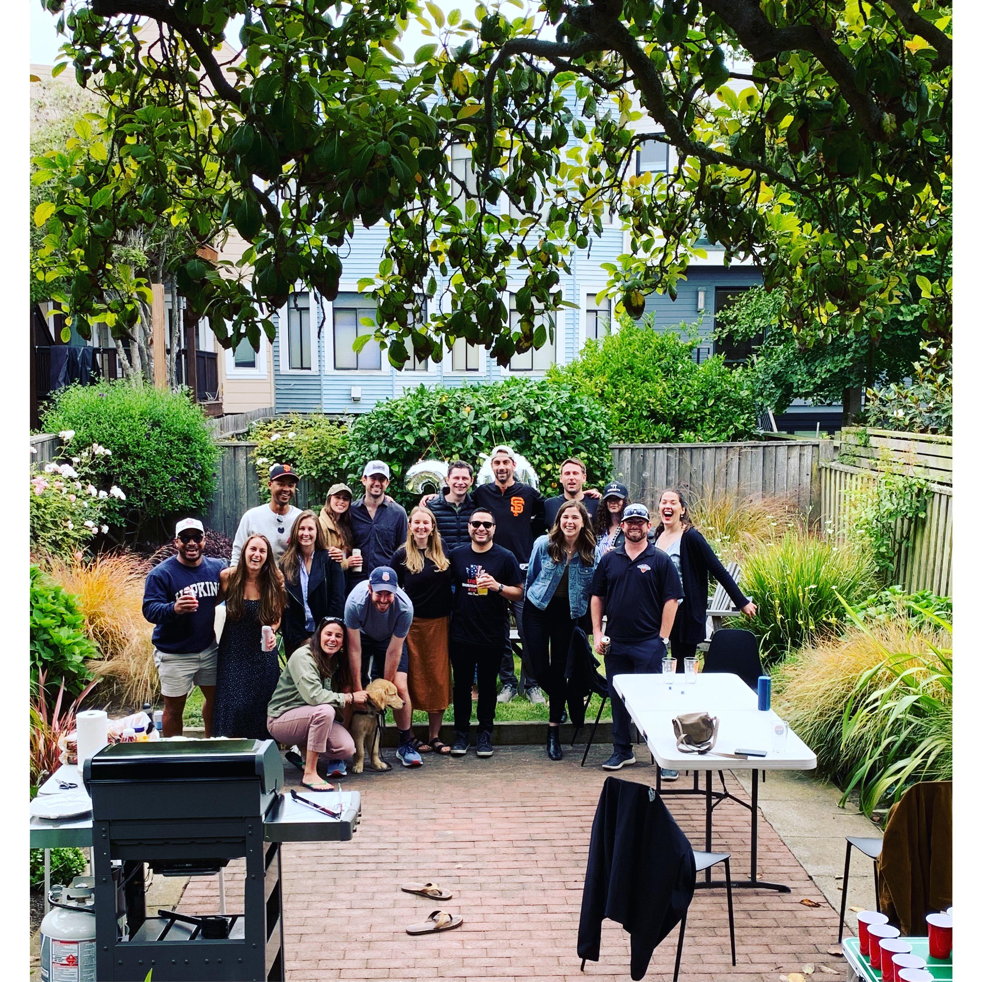 Rudy’s 30th Birthday in Erin & Spencer’s backyard Aug 2021