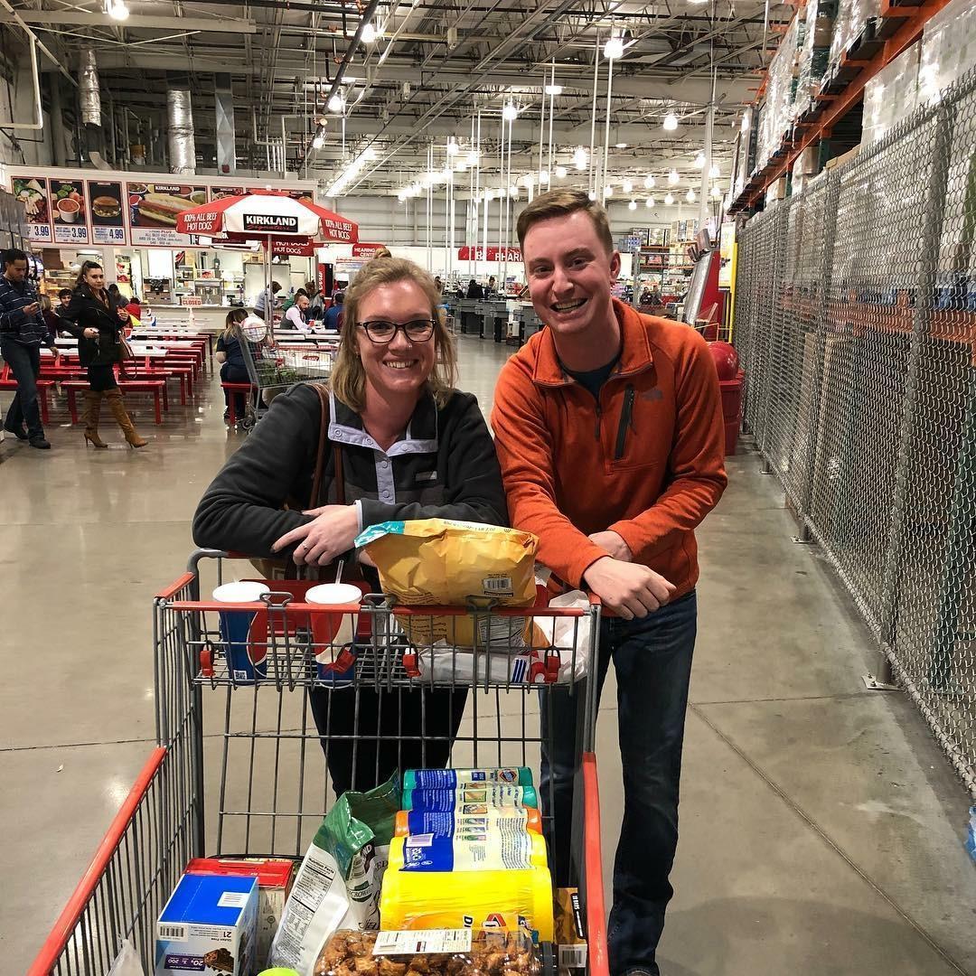 Our first picture together on date number 2 at Costco.