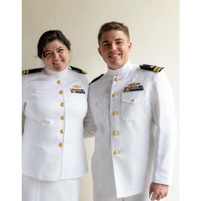 If you didn't know, we met in a study group at Naval Postgraduate School. We eventually achieved academic success, and today you're celebrating our romantic success!
