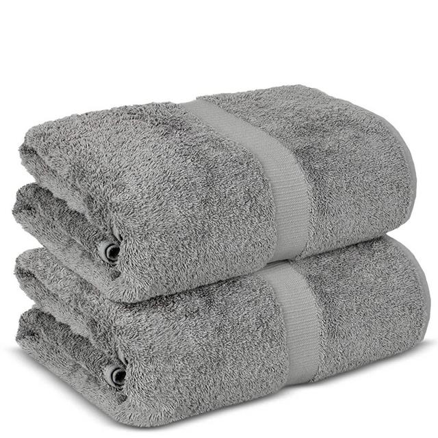 Chakir Turkish Linens Hotel & Spa Quality, Premium Cotton Turkish Towels (35''x70'' Jumbo Bath Towels - Gray)