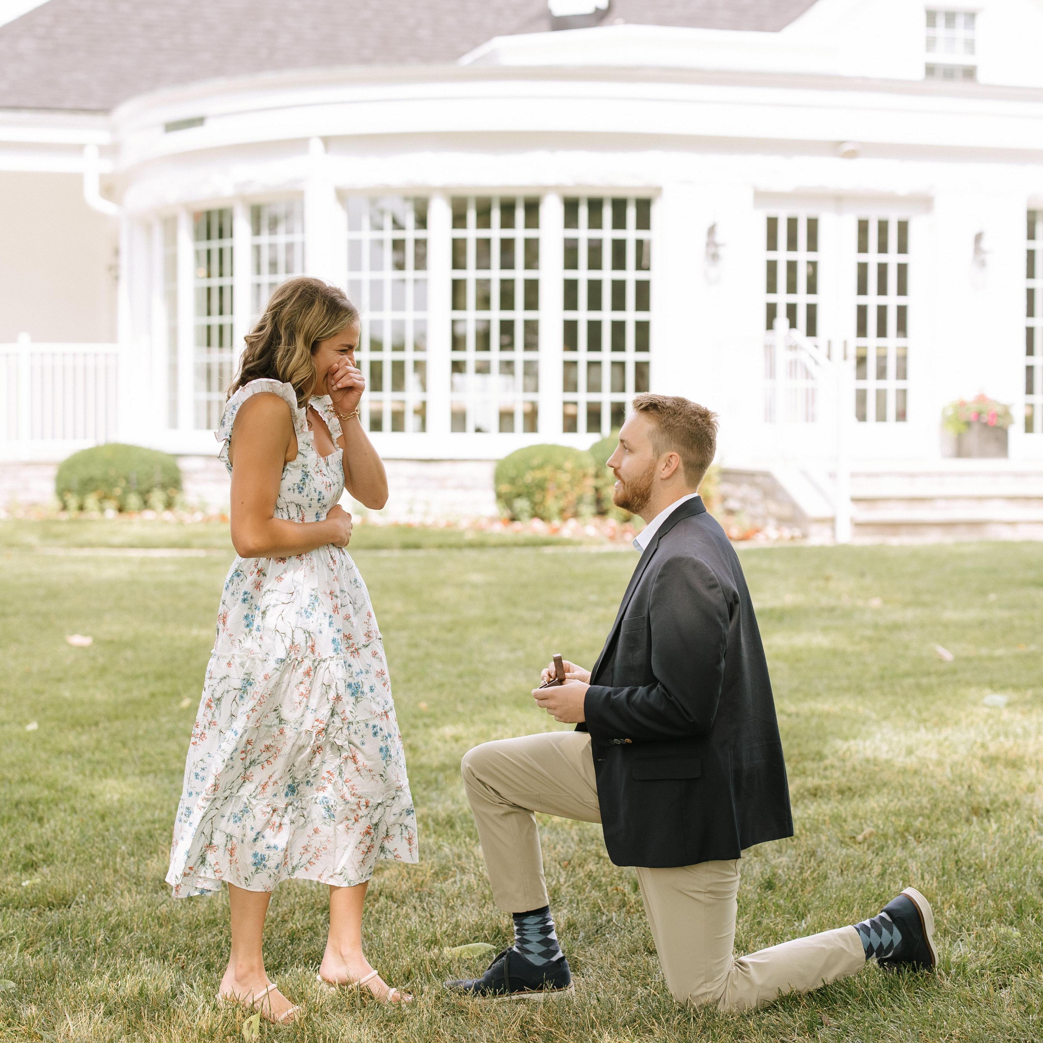 Our engagement at the Thoroughbred Club at Keeneland. Nathan pulled off a big surprise.