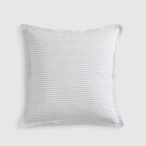 European Linen Stripe Euro Sham - Mist/White Stripe, Euro