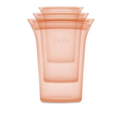 Zip Top Reusable 100% Platinum Silicone Container - 3 Cup Set (S/M/L)