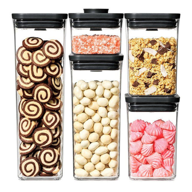OXO Good Grips 5 Piece Matte Pop Container Set - Matte Black