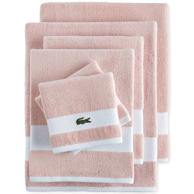 Lacoste Heritage Sport Stripe Logo Cotton 6-Pc. Bath Towel Set