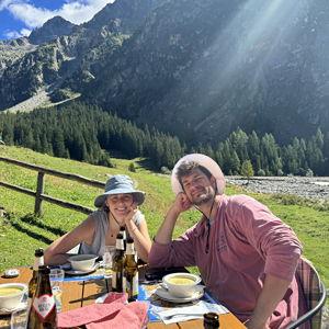 Dinner on our honeymoon!